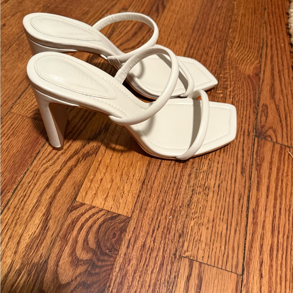 SCHUTZ Cream High Heel Sandals